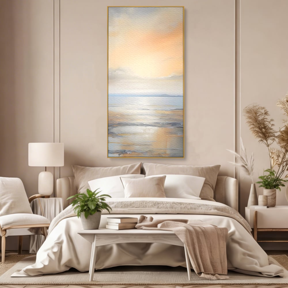 Tablou Canvas Premium LuxCanva® A1580, Vibratia Valurilor , Dormitor, Mare, Plaja, Nisip, Decorativ, Living, Culori Vibrante