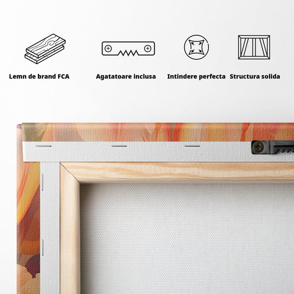 Leinwandbilder LuxCanva Premium Leinwandbilder® A1581, Blumenstrauß mit Tulpen, Schlafzimmer, Blumen, Frühling, Dekorativ, Wohnzimmer, Lebendige Farben