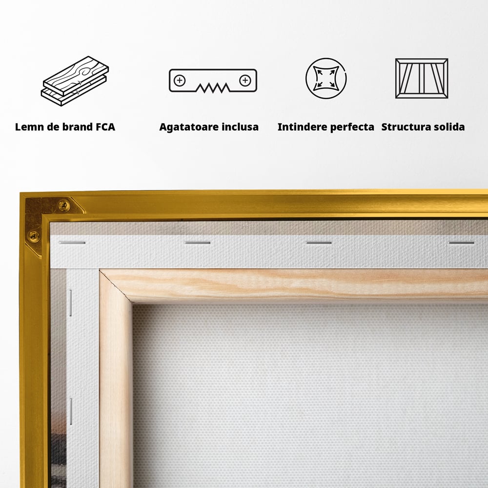 Tablou Canvas Premium LuxCanva® A1582, Valuri Abstracte , Dormitor, Plaja, Mare, Nisip, Decorativ, Living, Culori Vibrante