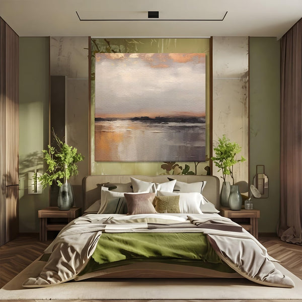 Tablou Canvas Premium LuxCanva® A1582, Valuri Abstracte , Dormitor, Plaja, Mare, Nisip, Decorativ, Living, Culori Vibrante