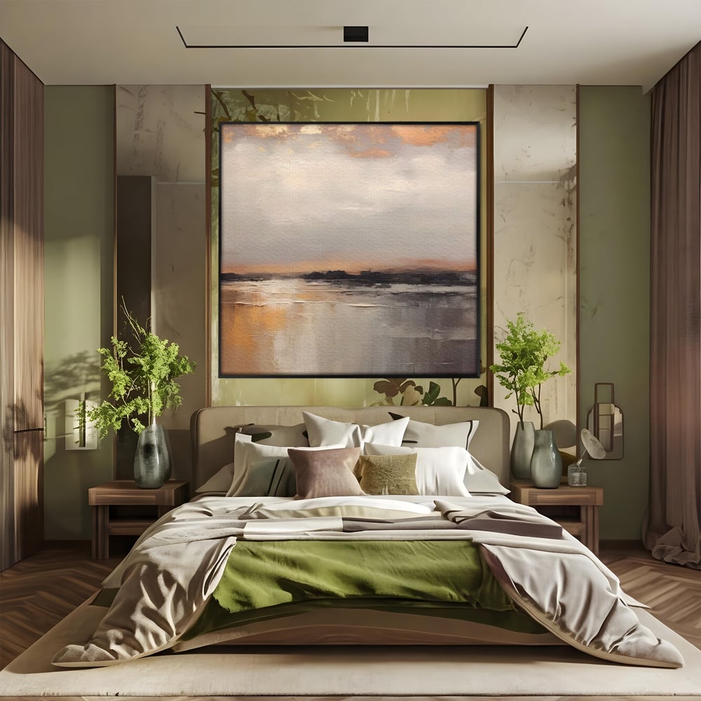 Tablou Canvas Premium LuxCanva® A1582, Valuri Abstracte , Dormitor, Plaja, Mare, Nisip, Decorativ, Living, Culori Vibrante