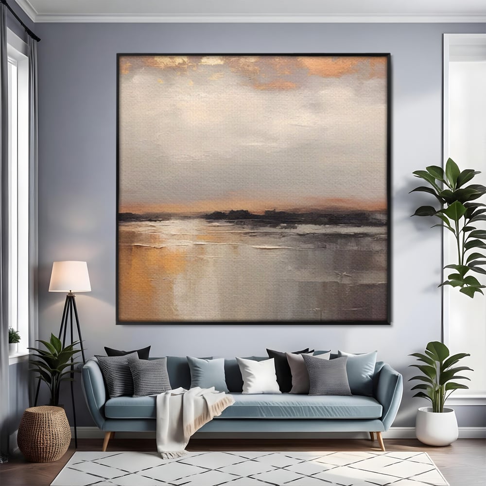 Tablou Canvas Premium LuxCanva® A1582, Valuri Abstracte , Dormitor, Plaja, Mare, Nisip, Decorativ, Living, Culori Vibrante
