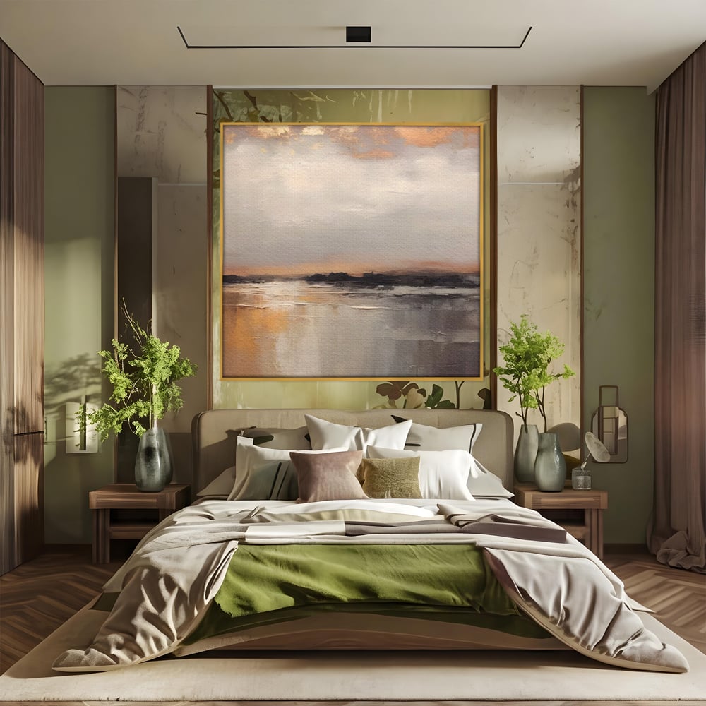 Tablou Canvas Premium LuxCanva® A1582, Valuri Abstracte , Dormitor, Plaja, Mare, Nisip, Decorativ, Living, Culori Vibrante