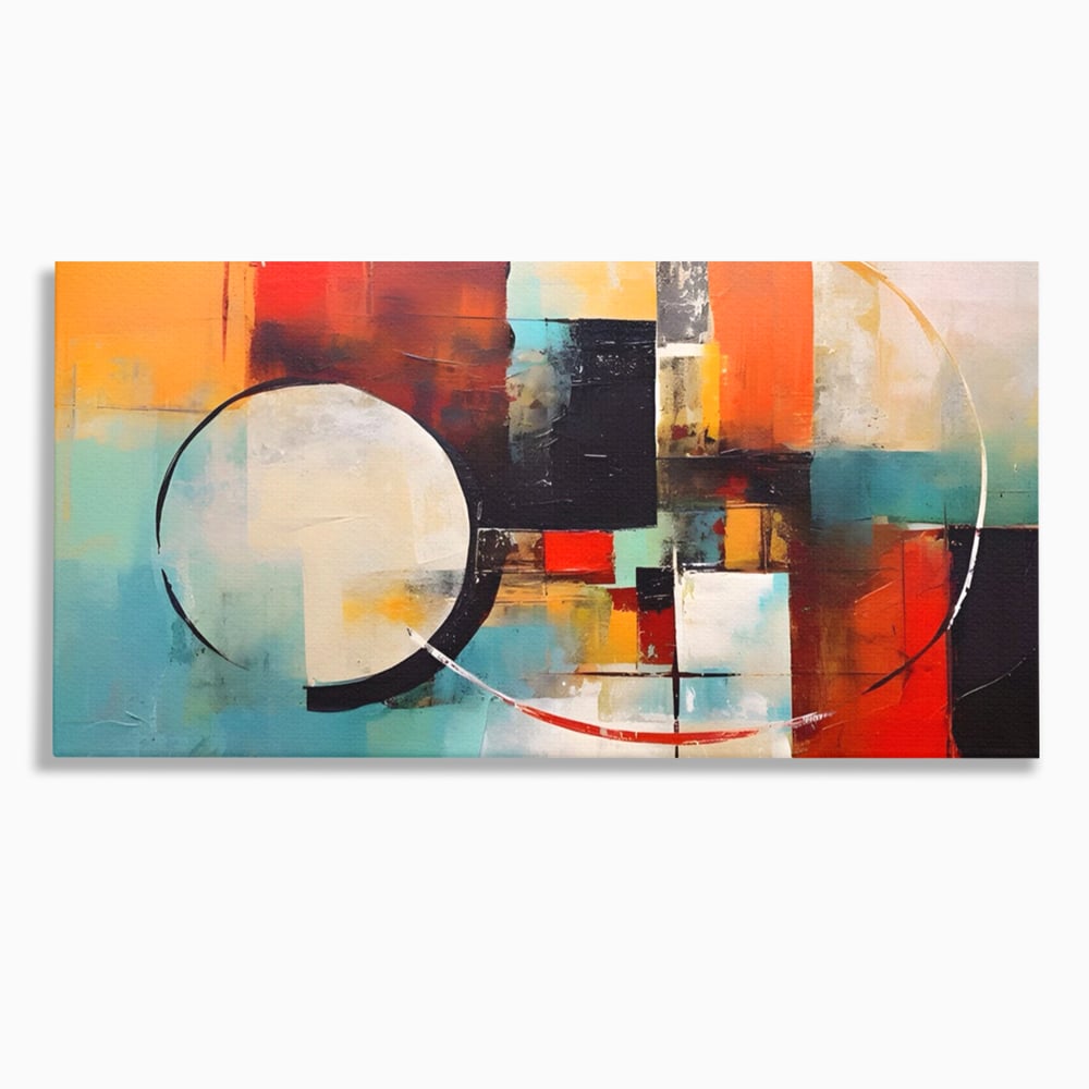 Tablou Canvas Premium LuxCanva® A1583, Melodia Infinitului , Dormitor, Abstract, Decorativ, Armonie, Living, Culori Vibrante