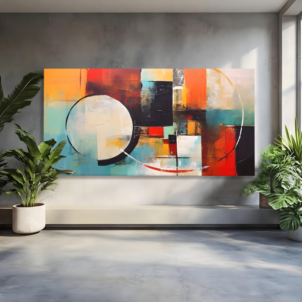 Tablou Canvas Premium LuxCanva® A1583, Melodia Infinitului , Dormitor, Abstract, Decorativ, Armonie, Living, Culori Vibrante