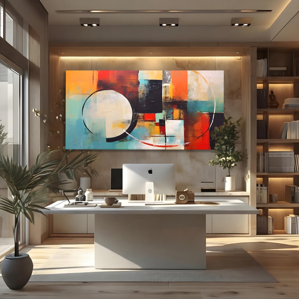 Tablou Canvas Premium LuxCanva® A1583, Melodia Infinitului , Dormitor, Abstract, Decorativ, Armonie, Living, Culori Vibrante