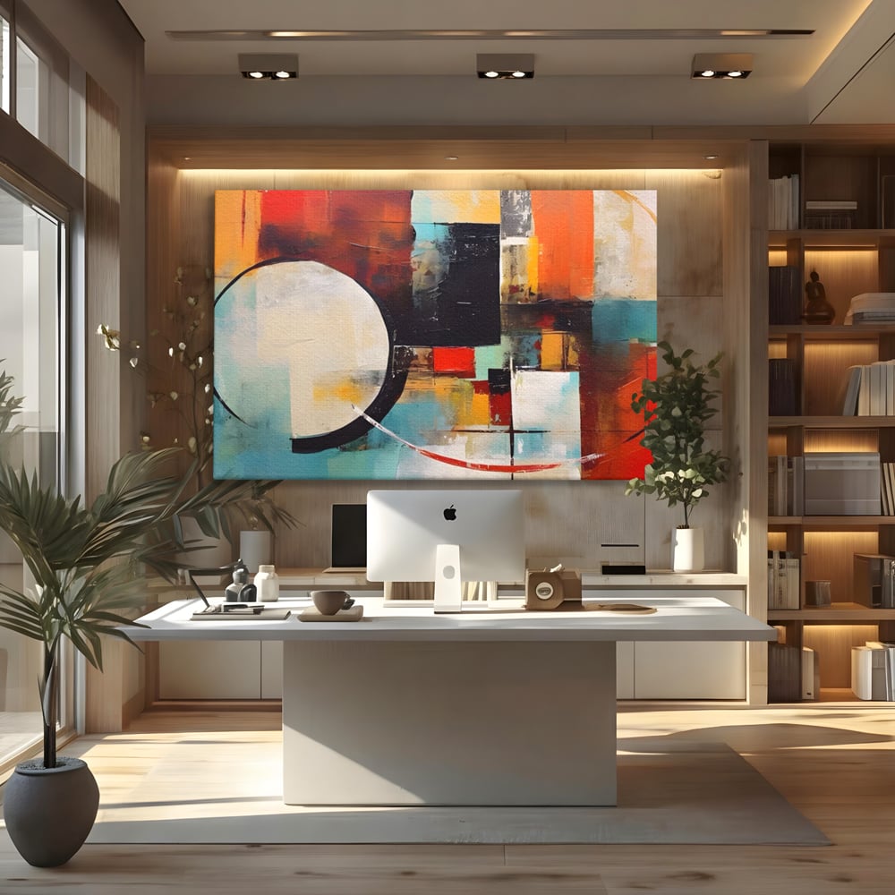Tablou Canvas Premium LuxCanva® A1583, Melodia Infinitului , Dormitor, Abstract, Decorativ, Armonie, Living, Culori Vibrante