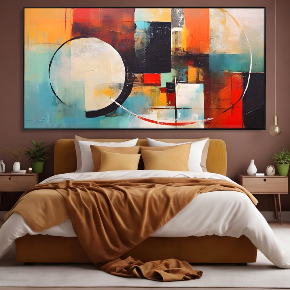 Tablou Canvas Premium LuxCanva® A1583, Melodia Infinitului , Dormitor, Abstract, Decorativ, Armonie, Living, Culori Vibrante