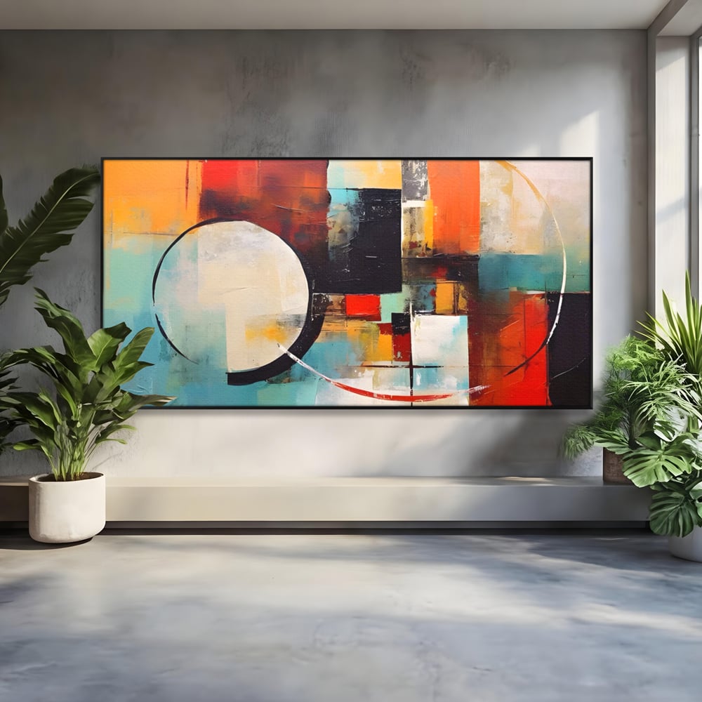 Tablou Canvas Premium LuxCanva® A1583, Melodia Infinitului , Dormitor, Abstract, Decorativ, Armonie, Living, Culori Vibrante