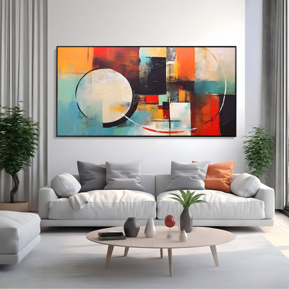 Tablou Canvas Premium LuxCanva® A1583, Melodia Infinitului , Dormitor, Abstract, Decorativ, Armonie, Living, Culori Vibrante