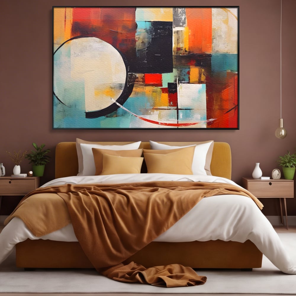 Tablou Canvas Premium LuxCanva® A1583, Melodia Infinitului , Dormitor, Abstract, Decorativ, Armonie, Living, Culori Vibrante