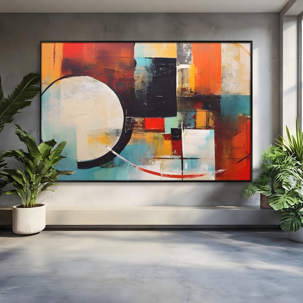 Tablou Canvas Premium LuxCanva® A1583, Melodia Infinitului , Dormitor, Abstract, Decorativ, Armonie, Living, Culori Vibrante