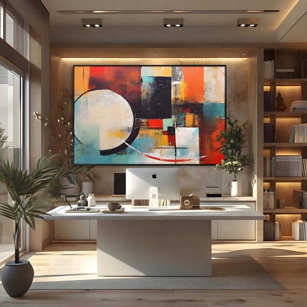 Tablou Canvas Premium LuxCanva® A1583, Melodia Infinitului , Dormitor, Abstract, Decorativ, Armonie, Living, Culori Vibrante