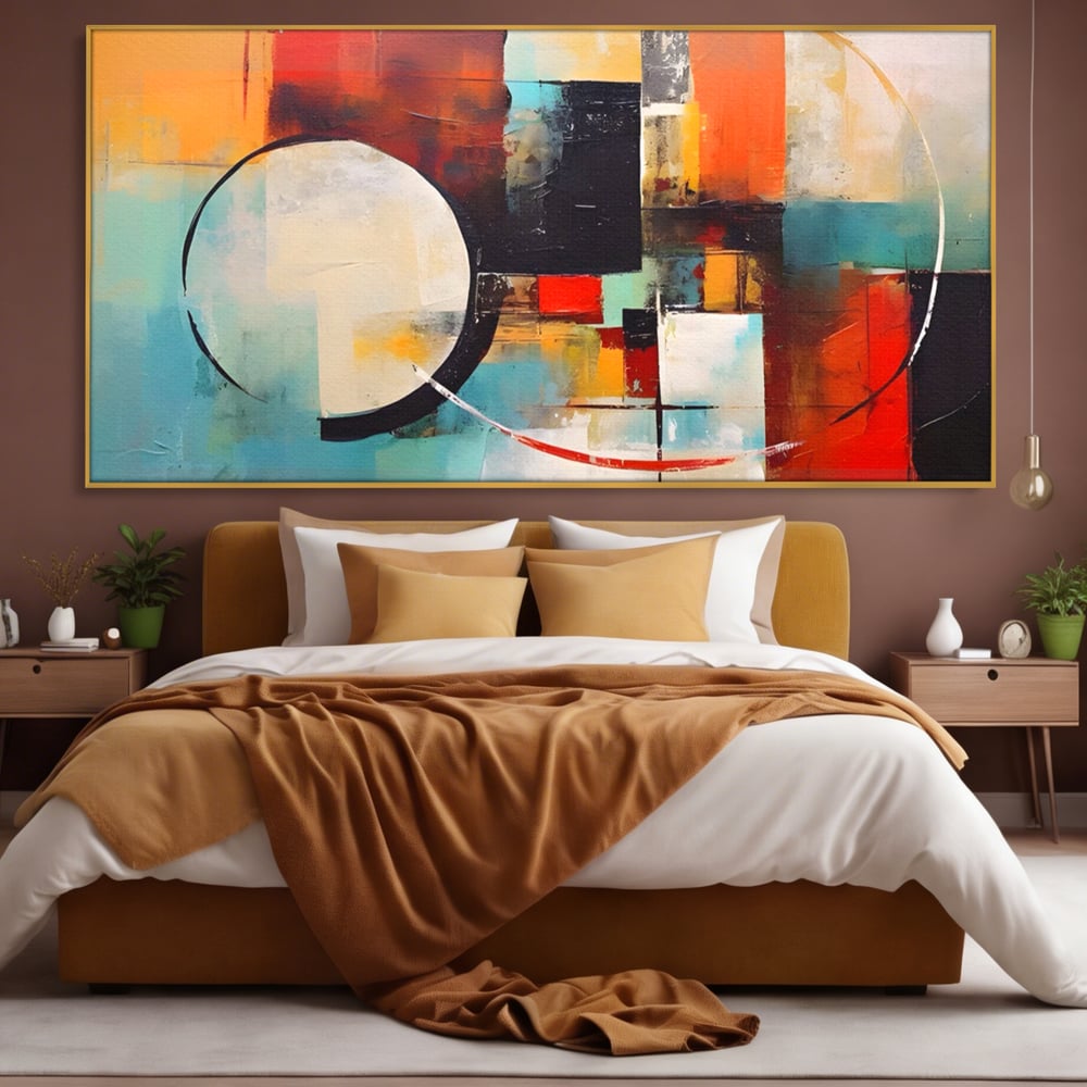 Tablou Canvas Premium LuxCanva® A1583, Melodia Infinitului , Dormitor, Abstract, Decorativ, Armonie, Living, Culori Vibrante