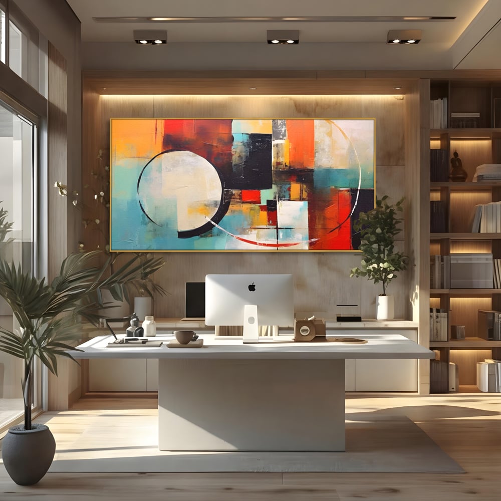 Tablou Canvas Premium LuxCanva® A1583, Melodia Infinitului , Dormitor, Abstract, Decorativ, Armonie, Living, Culori Vibrante