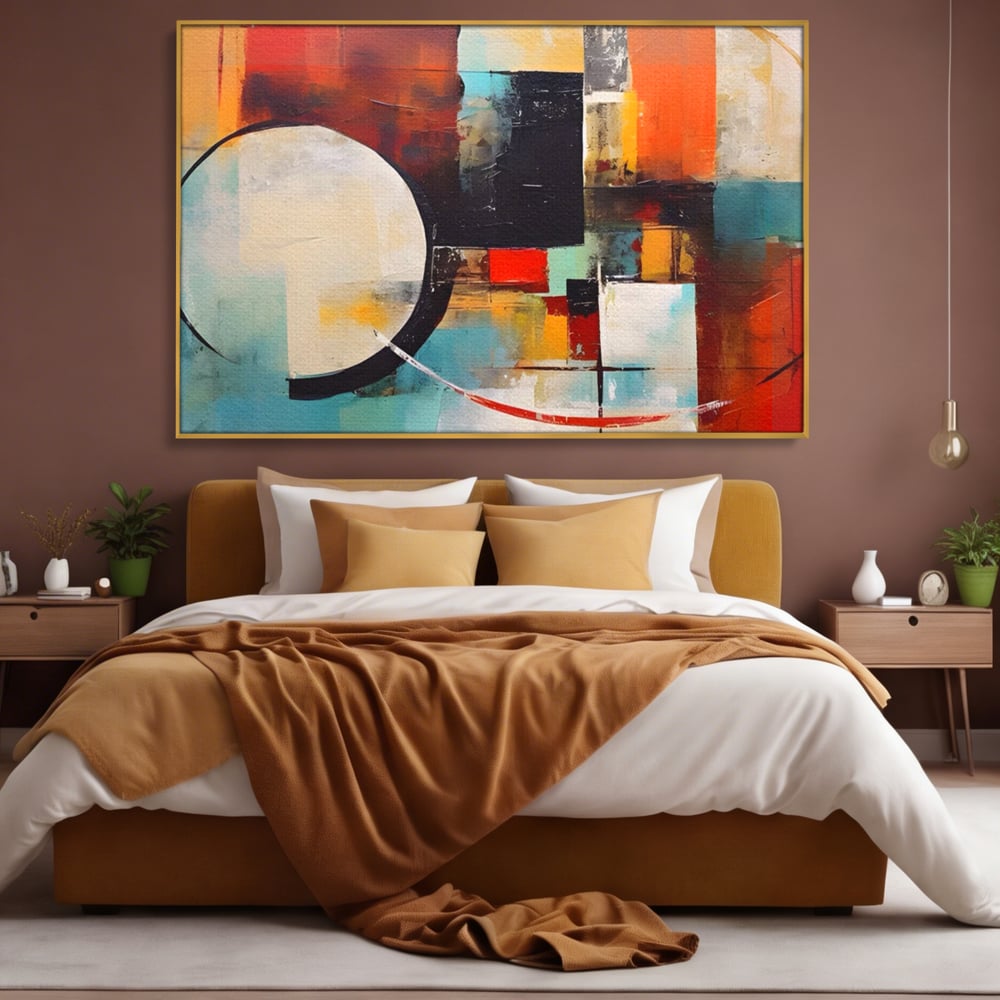 Tablou Canvas Premium LuxCanva® A1583, Melodia Infinitului , Dormitor, Abstract, Decorativ, Armonie, Living, Culori Vibrante