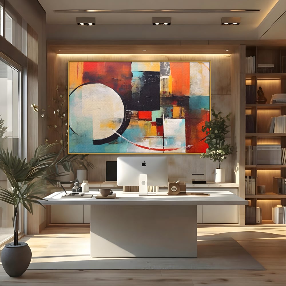 Tablou Canvas Premium LuxCanva® A1583, Melodia Infinitului , Dormitor, Abstract, Decorativ, Armonie, Living, Culori Vibrante