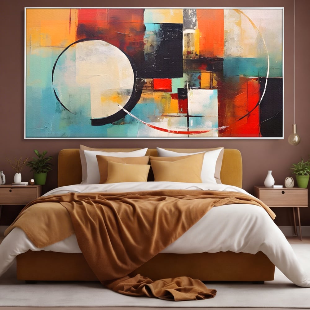 Tablou Canvas Premium LuxCanva® A1583, Melodia Infinitului , Dormitor, Abstract, Decorativ, Armonie, Living, Culori Vibrante