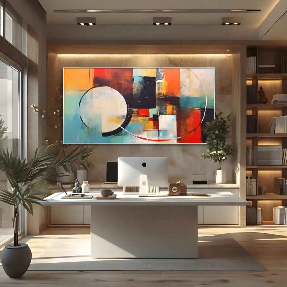 Tablou Canvas Premium LuxCanva® A1583, Melodia Infinitului , Dormitor, Abstract, Decorativ, Armonie, Living, Culori Vibrante