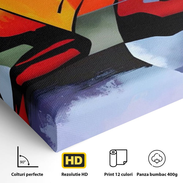 Leinwandbilder Premium LuxCanva® A1584, Somn Lin , Zimmer, Dekorativ, Abstrakt, Gesicht, Wohnen, Lebendige Farben