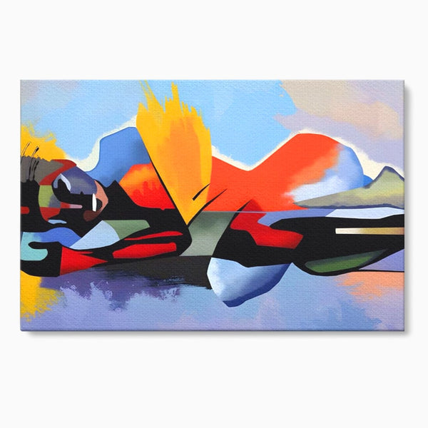 Leinwandbilder Premium LuxCanva® A1584, Somn Lin , Zimmer, Dekorativ, Abstrakt, Gesicht, Wohnen, Lebendige Farben