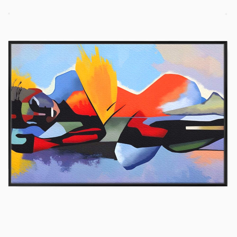 Leinwandbilder Premium LuxCanva® A1584, Somn Lin , Zimmer, Dekorativ, Abstrakt, Gesicht, Wohnen, Lebendige Farben