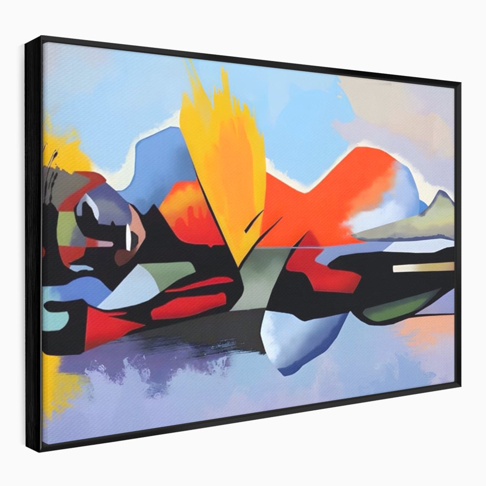 Leinwandbilder Premium LuxCanva® A1584, Somn Lin , Zimmer, Dekorativ, Abstrakt, Gesicht, Wohnen, Lebendige Farben