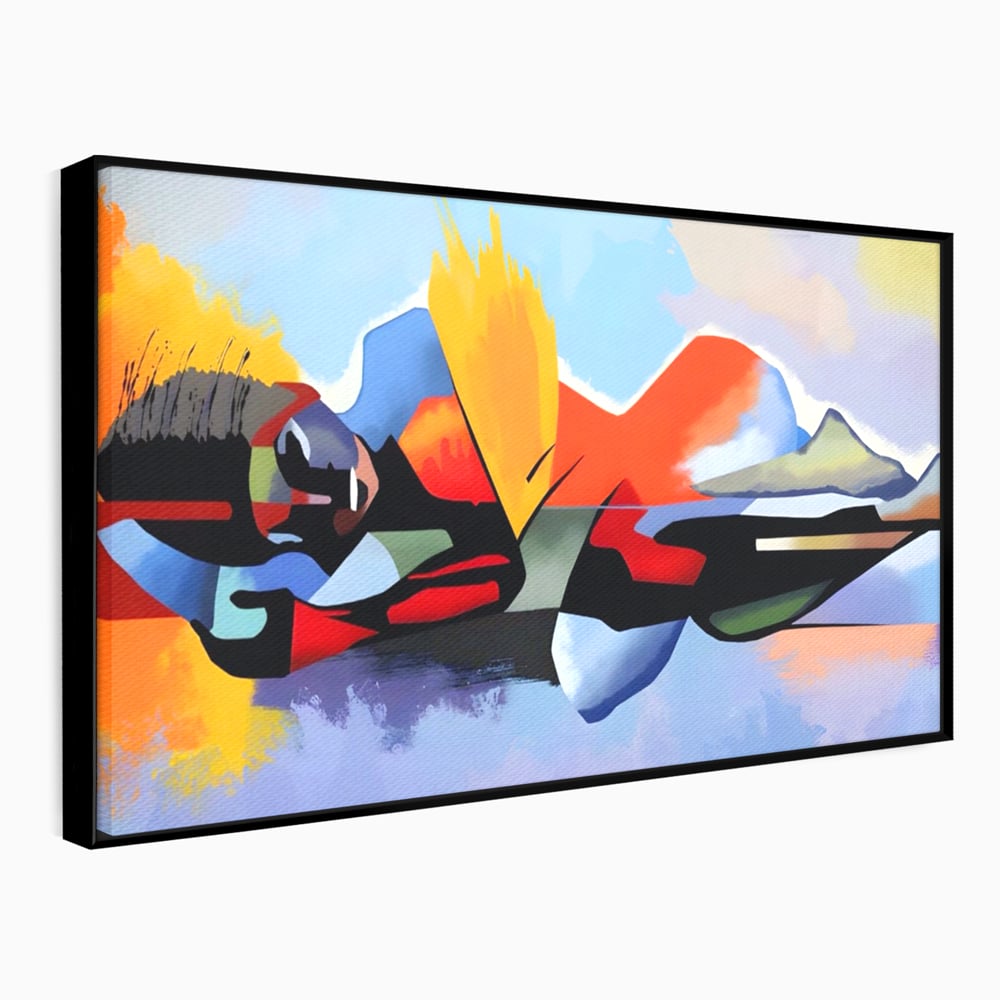 Leinwandbilder Premium LuxCanva® A1584, Somn Lin , Zimmer, Dekorativ, Abstrakt, Gesicht, Wohnen, Lebendige Farben