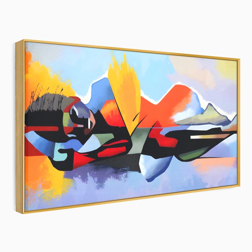 Leinwandbilder Premium LuxCanva® A1584, Somn Lin , Zimmer, Dekorativ, Abstrakt, Gesicht, Wohnen, Lebendige Farben