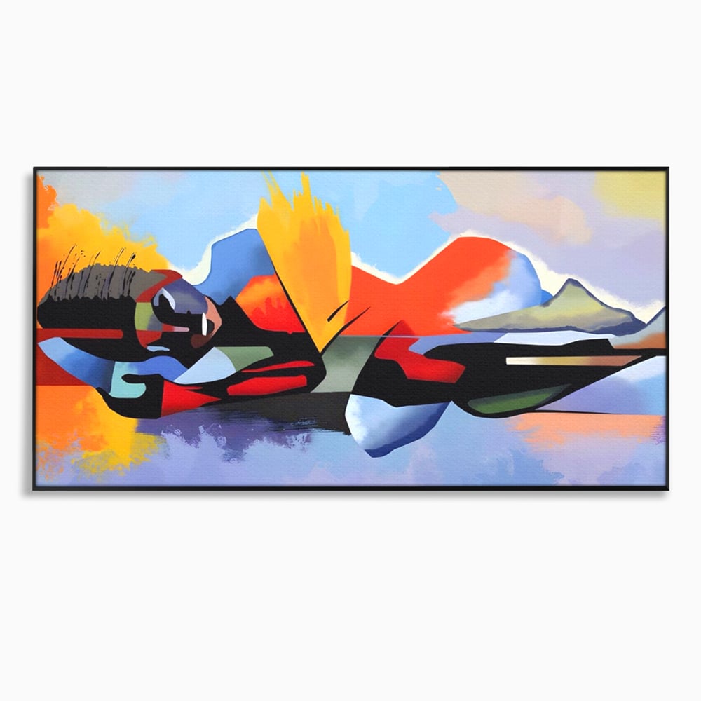 Leinwandbilder Premium LuxCanva® A1584, Somn Lin , Zimmer, Dekorativ, Abstrakt, Gesicht, Wohnen, Lebendige Farben