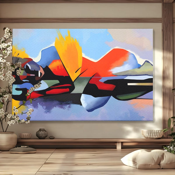 Leinwandbilder Premium LuxCanva® A1584, Somn Lin , Zimmer, Dekorativ, Abstrakt, Gesicht, Wohnen, Lebendige Farben