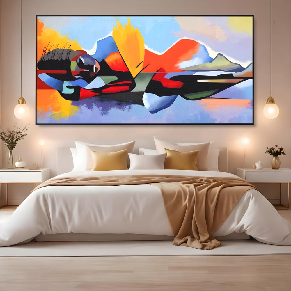 Leinwandbilder Premium LuxCanva® A1584, Somn Lin , Zimmer, Dekorativ, Abstrakt, Gesicht, Wohnen, Lebendige Farben