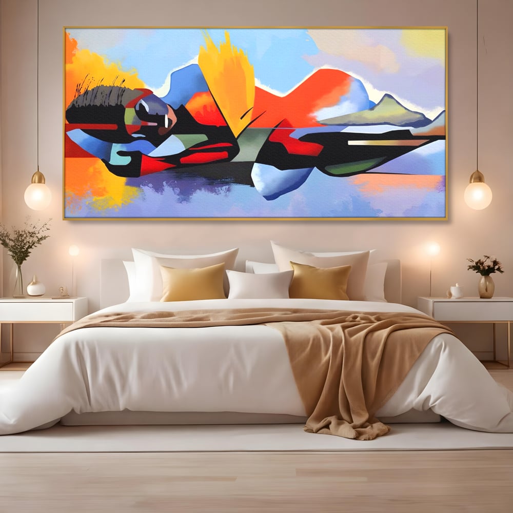Leinwandbilder Premium LuxCanva® A1584, Somn Lin , Zimmer, Dekorativ, Abstrakt, Gesicht, Wohnen, Lebendige Farben