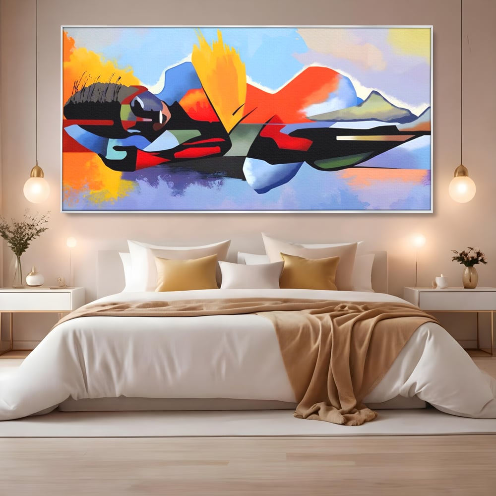 Leinwandbilder Premium LuxCanva® A1584, Somn Lin , Zimmer, Dekorativ, Abstrakt, Gesicht, Wohnen, Lebendige Farben