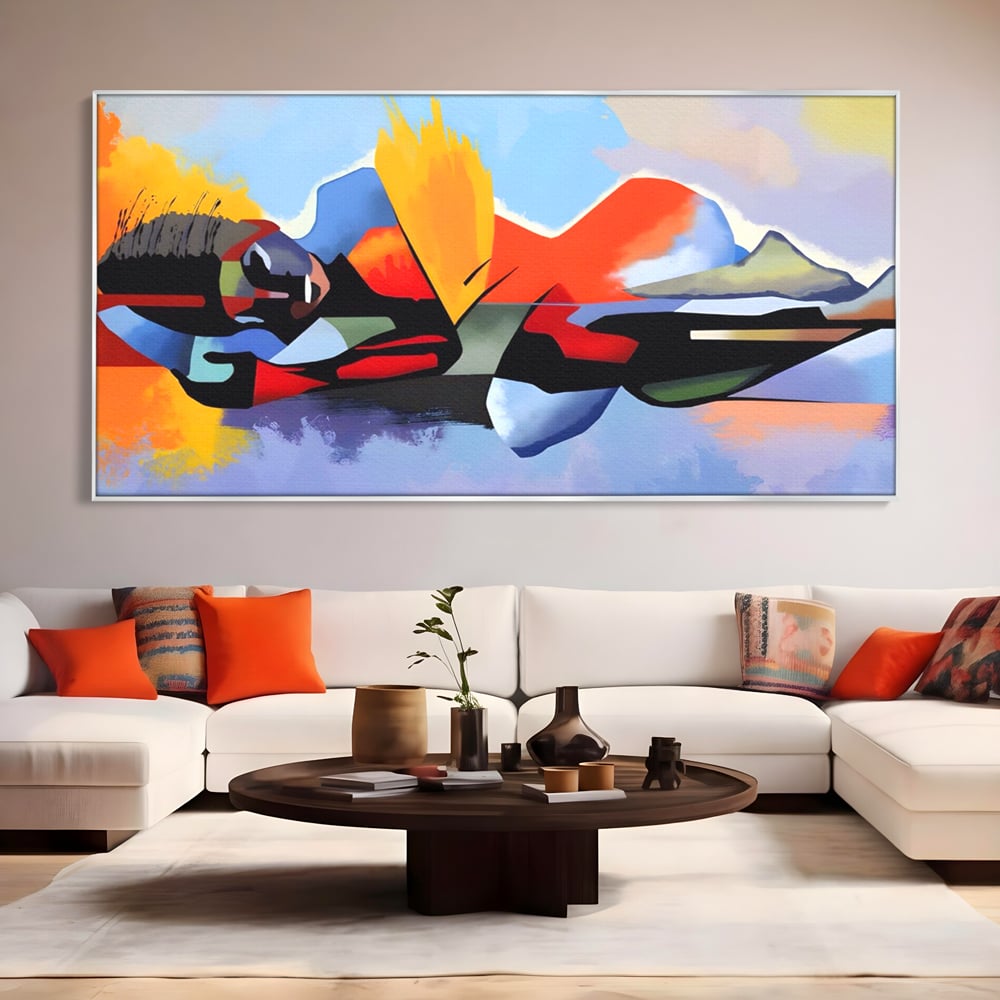 Leinwandbilder Premium LuxCanva® A1584, Somn Lin , Zimmer, Dekorativ, Abstrakt, Gesicht, Wohnen, Lebendige Farben