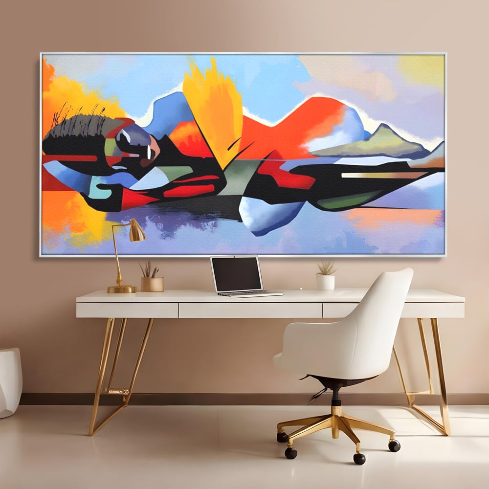 Leinwandbilder Premium LuxCanva® A1584, Somn Lin , Zimmer, Dekorativ, Abstrakt, Gesicht, Wohnen, Lebendige Farben