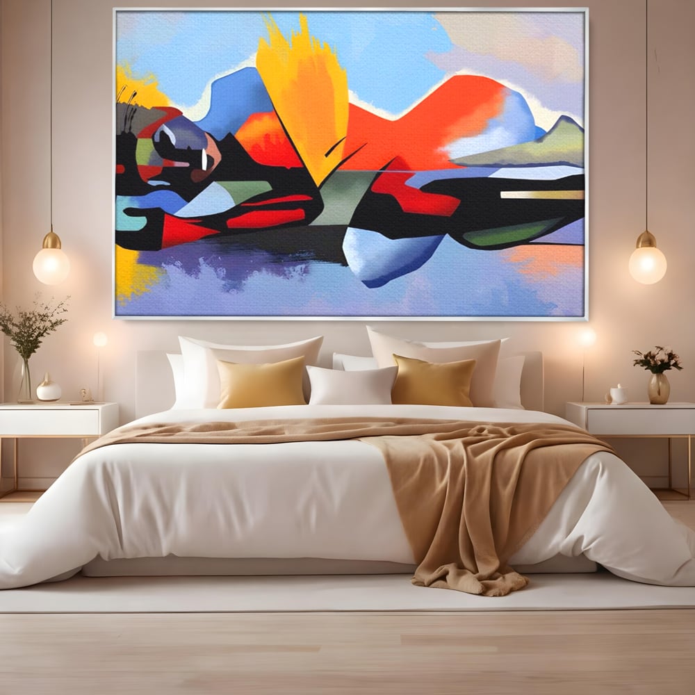 Leinwandbilder Premium LuxCanva® A1584, Somn Lin , Zimmer, Dekorativ, Abstrakt, Gesicht, Wohnen, Lebendige Farben