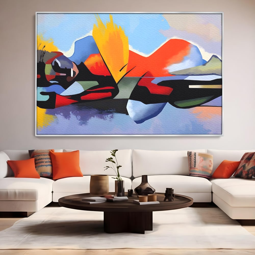 Leinwandbilder Premium LuxCanva® A1584, Somn Lin , Zimmer, Dekorativ, Abstrakt, Gesicht, Wohnen, Lebendige Farben