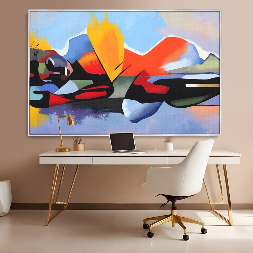 Leinwandbilder Premium LuxCanva® A1584, Somn Lin , Zimmer, Dekorativ, Abstrakt, Gesicht, Wohnen, Lebendige Farben