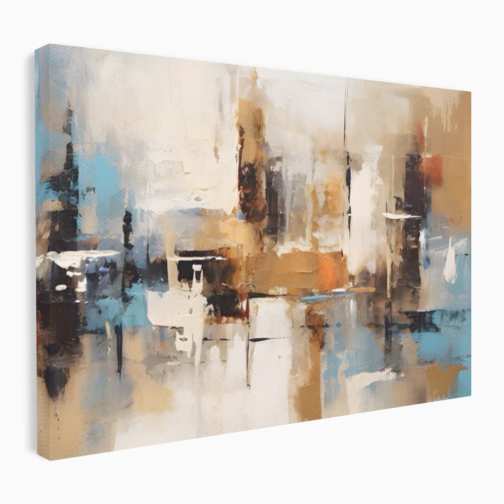 Tablou Canvas Premium LuxCanva® A1585, Splendoare Aurie ,  Room, Decorativ, Abstract, Culori, Pensulat, Living, Culori Vibrante