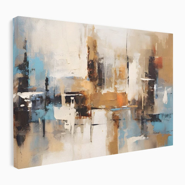 Tablou Canvas Premium LuxCanva® A1585, Splendoare Aurie ,  Room, Decorativ, Abstract, Culori, Pensulat, Living, Culori Vibrante
