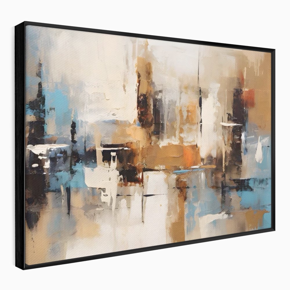 Tablou Canvas Premium LuxCanva® A1585, Splendoare Aurie ,  Room, Decorativ, Abstract, Culori, Pensulat, Living, Culori Vibrante