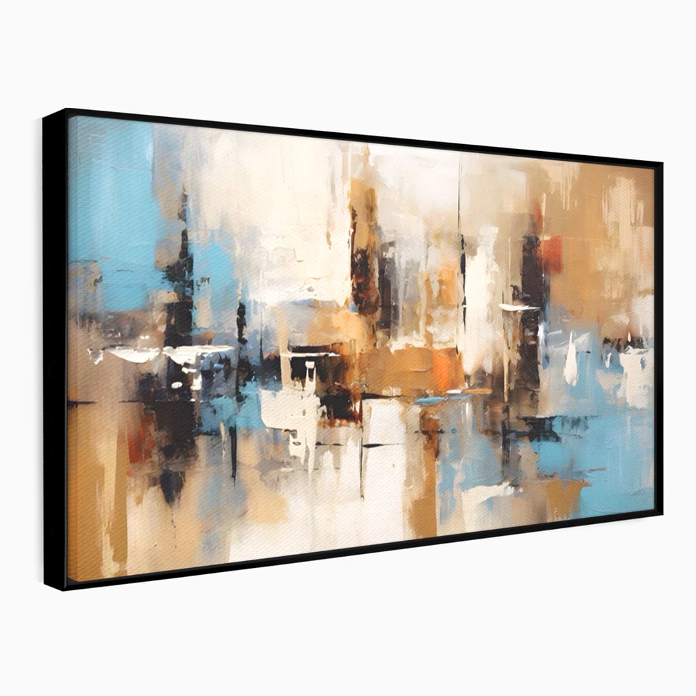Tablou Canvas Premium LuxCanva® A1585, Splendoare Aurie ,  Room, Decorativ, Abstract, Culori, Pensulat, Living, Culori Vibrante