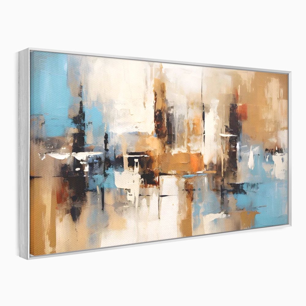 Tablou Canvas Premium LuxCanva® A1585, Splendoare Aurie ,  Room, Decorativ, Abstract, Culori, Pensulat, Living, Culori Vibrante
