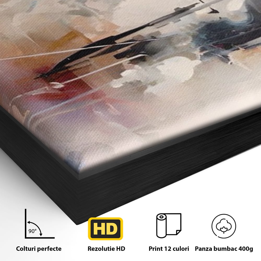 Tablou Canvas Premium LuxCanva® A1586, Linie Emotionala ,  Room, Decorativ, Abstract, Pastel, Orizontal, Living, Culori Vibrante