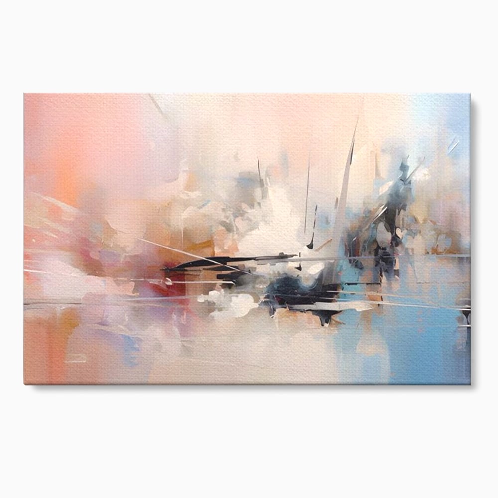 Tablou Canvas Premium LuxCanva® A1586, Linie Emotionala ,  Room, Decorativ, Abstract, Pastel, Orizontal, Living, Culori Vibrante