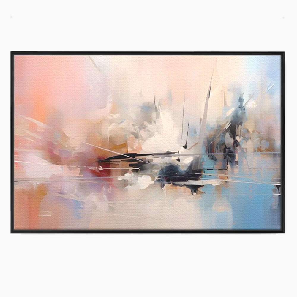 Tablou Canvas Premium LuxCanva® A1586, Linie Emotionala ,  Room, Decorativ, Abstract, Pastel, Orizontal, Living, Culori Vibrante