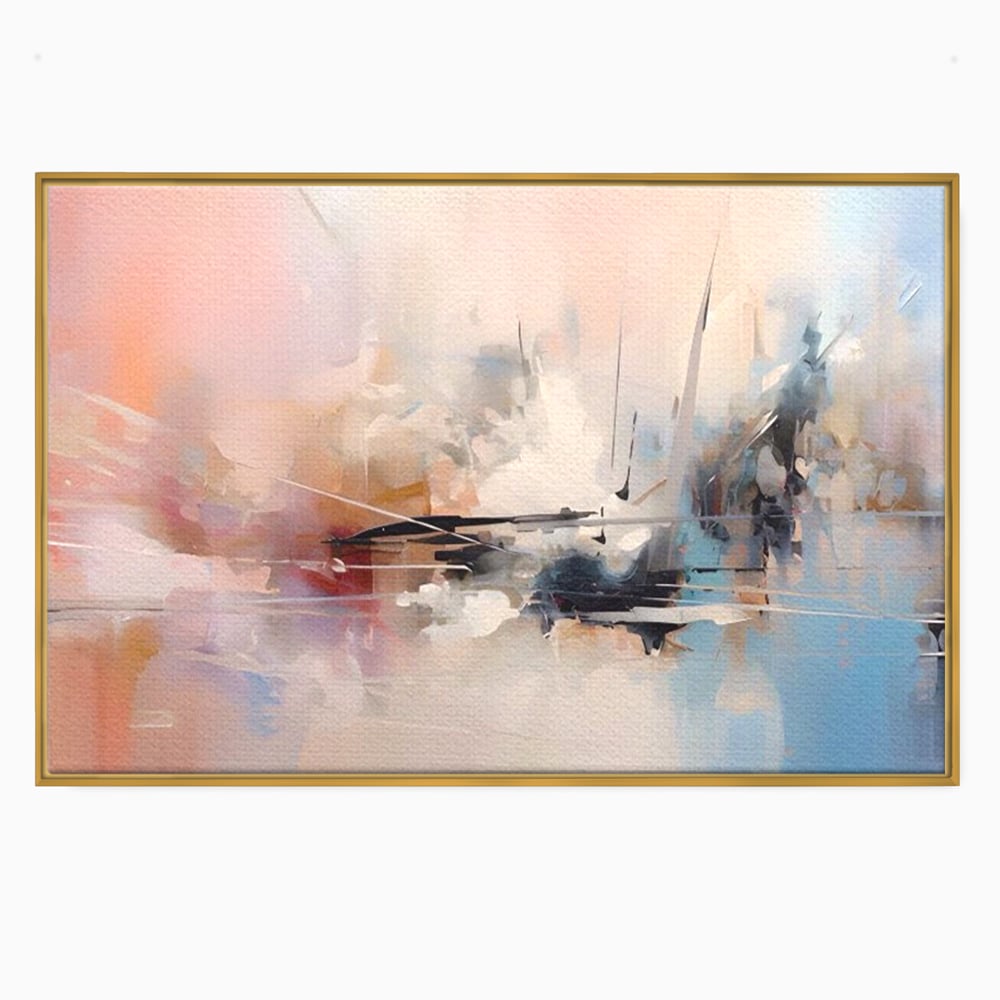 Tablou Canvas Premium LuxCanva® A1586, Linie Emotionala ,  Room, Decorativ, Abstract, Pastel, Orizontal, Living, Culori Vibrante