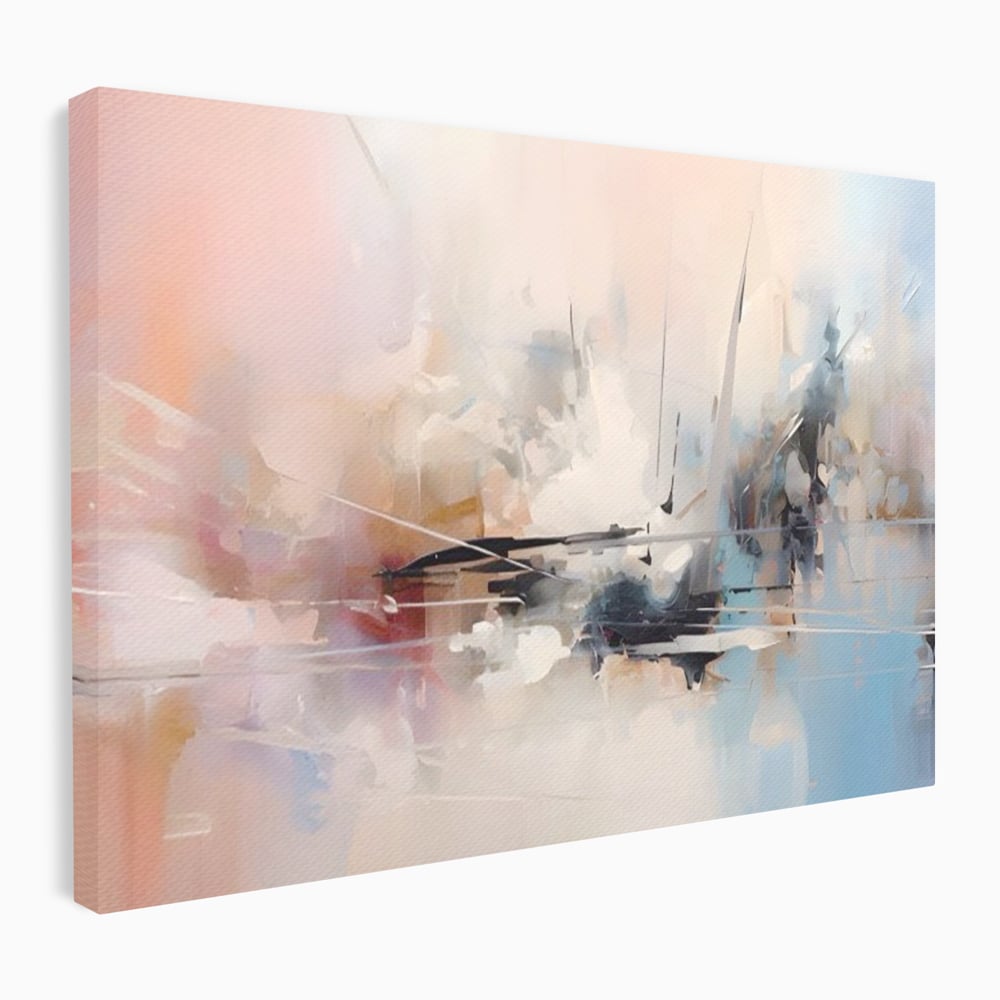 Tablou Canvas Premium LuxCanva® A1586, Linie Emotionala ,  Room, Decorativ, Abstract, Pastel, Orizontal, Living, Culori Vibrante