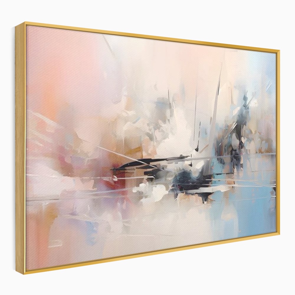 Tablou Canvas Premium LuxCanva® A1586, Linie Emotionala ,  Room, Decorativ, Abstract, Pastel, Orizontal, Living, Culori Vibrante